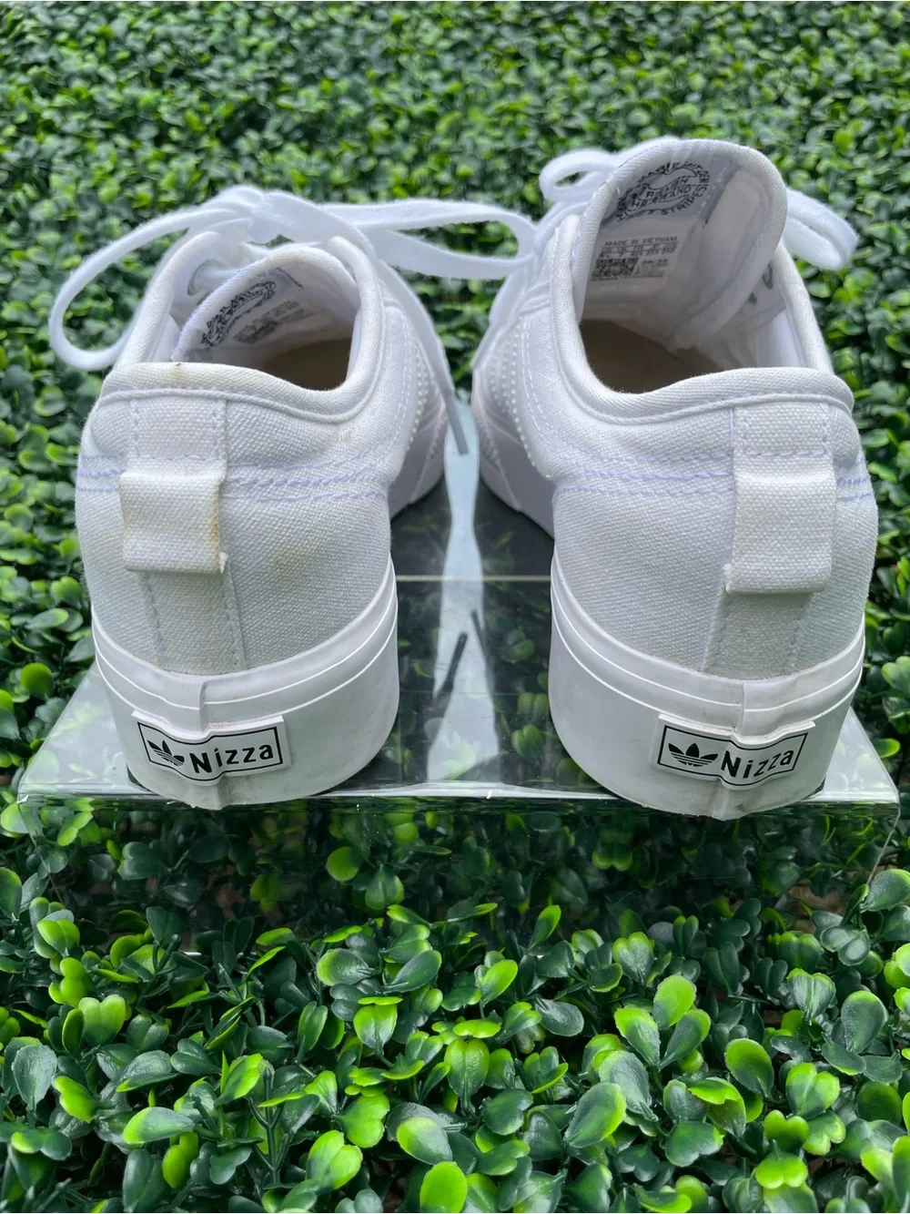 adidas nizza Womens White Platform Low-Top Sneakers size 8.5